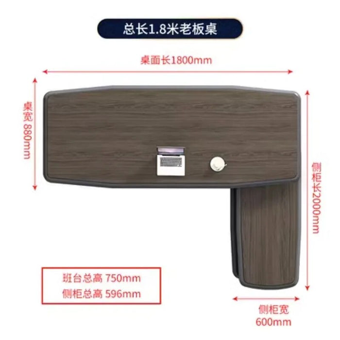 Ergonomic Height Office Desk Drawers Reception Wood Executive Luxury Office Desk Computer Mesa Escritorio Height Furniture
