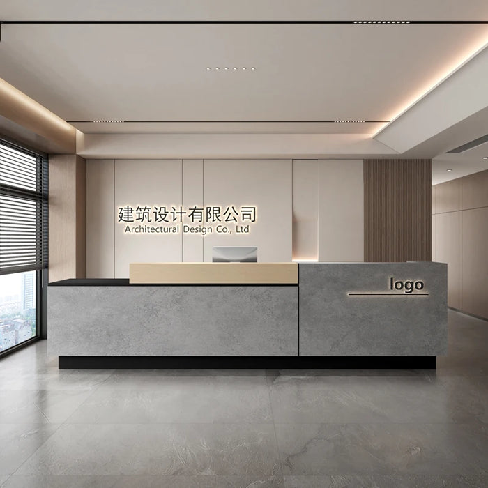 Banco White Reception Desk Marble Consul Podium Salon Cash Reception Desk Check Stand Comptoir De Caisse Luxury Furniture