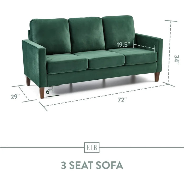 2023 New Upholstered  – Couches for Living Room – Green Velvet Couch - Living Room Furniture