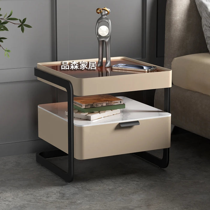 Storage Luxury Nightstands Space Saving Cabinet Advanced Sense Designer Nightstands Drawers Mesa De Noche Postmodern Furniture