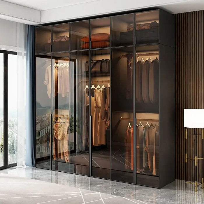 Women Oganizers Wardrobe Drawers Simple Modern Hanger Rail Wardrobe Glass Sliding Door Unique Roupeiro De Quarto Furniture