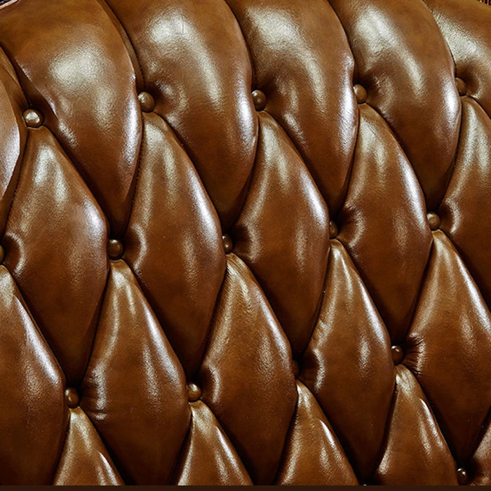 European-style Leather Sofa Villa Living Room Luxury Combination 123 All Solid Wood American First Layer Cowhide Sofas