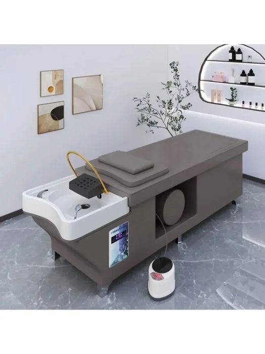 Portable Hair Washing Bed Stylist Water Circulation Water Storage Shampoo Sink Chair Salon Behandelstoel Salon Furniture MQ50SC