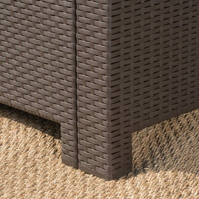 Noble House Tresor Paul Water Resistant Wicker Outdoor Sofa - Beige/Brown home furniture  sofa  furniture living room sets