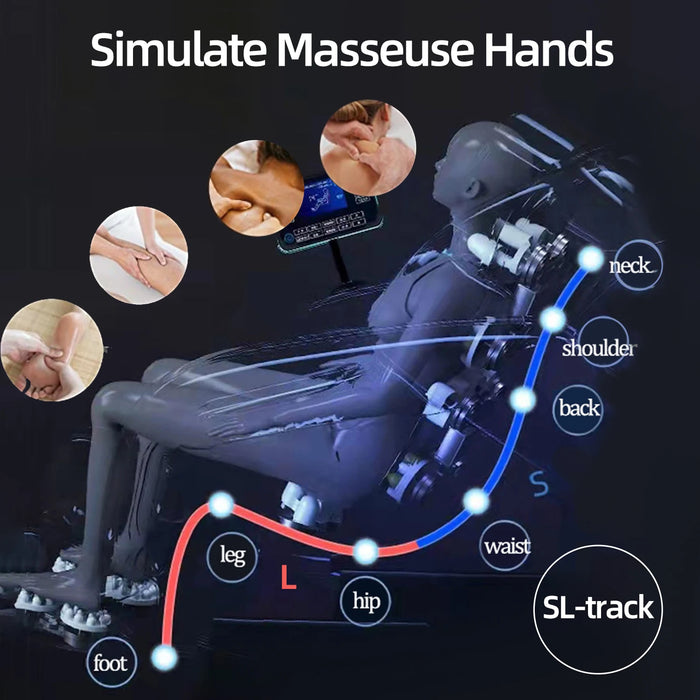 Free Shipping 3 Years Warranty 4D Full Body Zero Gravity Luxury Massage Chair Relieves Back Fatigue Eye Massage Bluetooth Music
