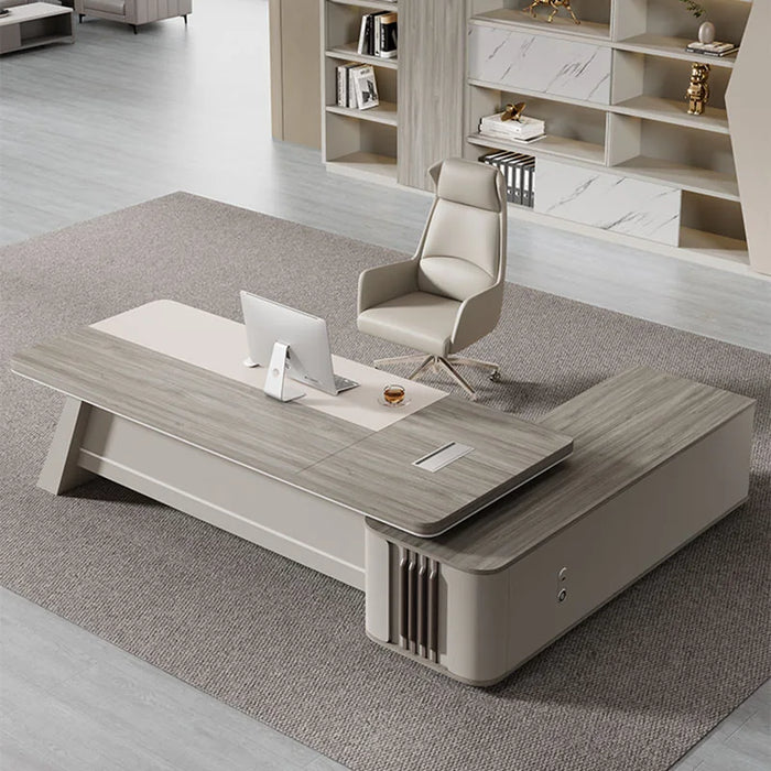 Modern Office Desk Executive Writing L Shaped Conference Wooden Console Shelves Standing Escritorio Gaming Office Furniture