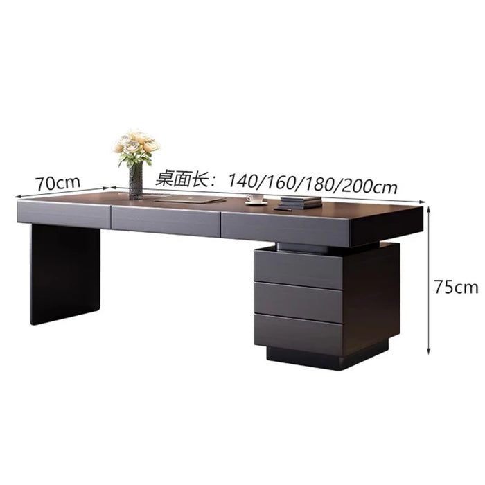 Storage Computer Workbench Black Executive Drawers Desktop Office Desks Standing Reception Scrivania Cameretta Office Furniture