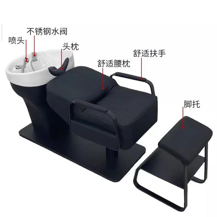 Barber Equipment Shampoo Chair Stylist Luxury Wash Hair Salon Shampoo Chair Basin Hairstylist Mobile Potable Cadeira Furniture