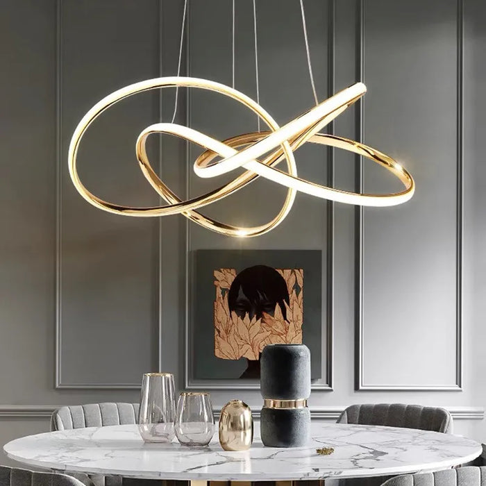 Modern led chandeliers Hot Design Home Deco Living Room Geometric Line Lamp Dining Room Bar Shop Pendant Chandeliers Lighting