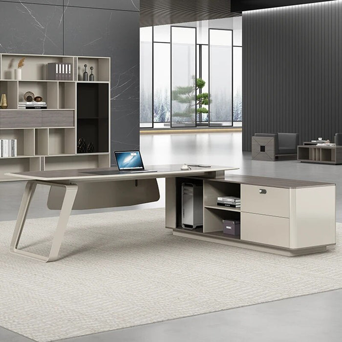 Standing Setup Office Desk Storage Executive Drawers Supplies Computer Desks Luxury Legs Mesa De Computador Modern Furniture