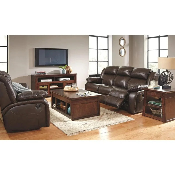 Harpan Traditional TV Stand Fits TVs up to 40", Adjustable Shelf and 2 Cabinets For Storage, W797-18, Brown，