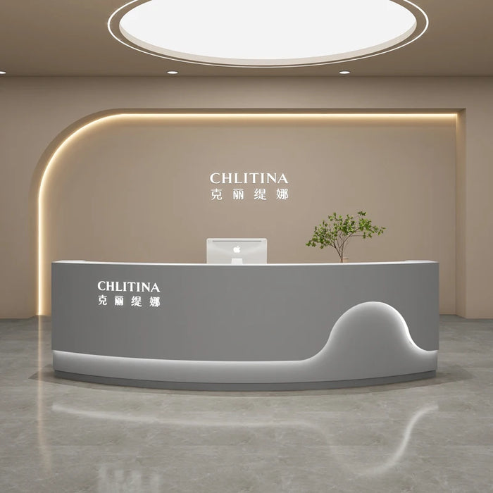 Wooden Reception Desk Office Shop Counter Modern Service Desk Mobile Executive Cashiers Table Basse Pour Salon Wood Furniture