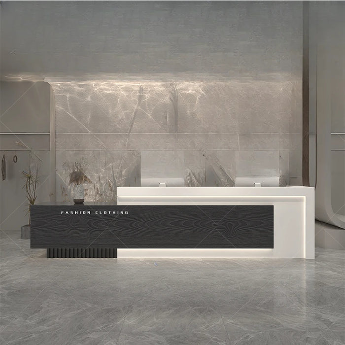 Shop Wooden Reception Desk Bar Supermarket Display Lecture Office Reception Desk Bench Rezeption Desk Beauty Office Furniture