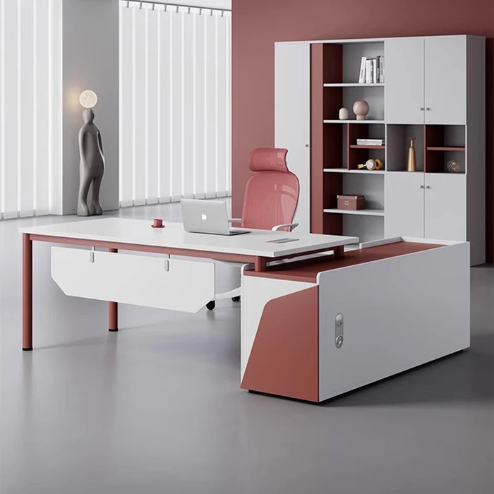 Modern Desktop Office Desk Storage Standing Computer Writing Office Desk Executive Scrivania Ufficio Lavoro Luxury Furniture