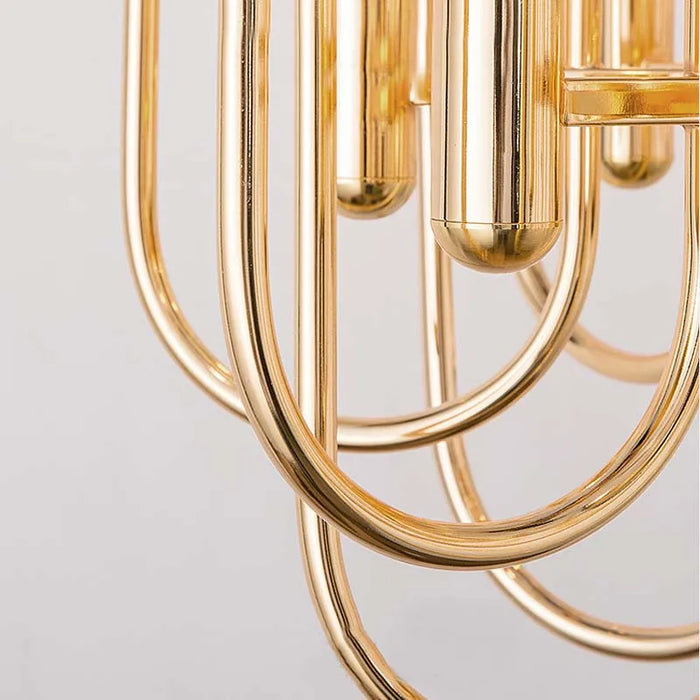 Modern gold pole tube LED pendant lights living room bedroom home lighting fixtures simple lighting decorative pendant lights