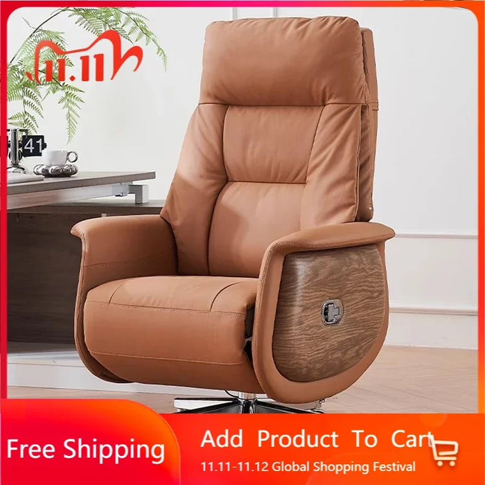 Designer Recliner Office Chair Swivel Lounge Floor Study Barber Office Chairs Bedroom Accent Chaise Coiffeuse Nordic Furniture