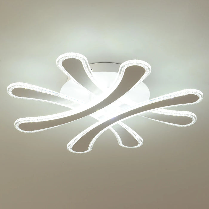 Modern Acrylic LED Ceiling Light Flush Mount Lamp Dimmable Chandelier for Bedroom Living Room (Batteries Not Included) 110-220V