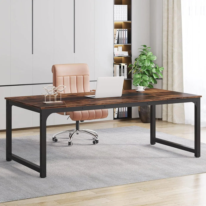 Tribesigns Modern Computer Desk, 78.7 x 39.4 inch X Large Executive Office Desk Computer Table Study Writing Desk Workstation