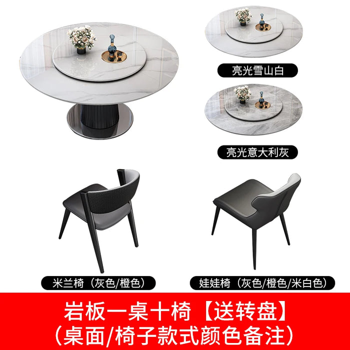 Marble Round Dining Table Home Coffee Side Kitchen Tables Living Room Luxury Mobile Marble Mesas De Jantar Salon Furniture