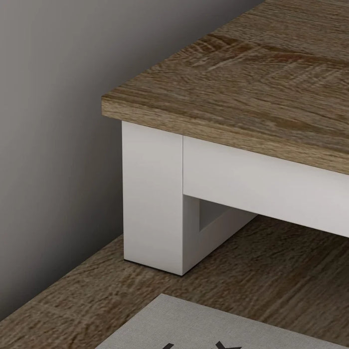Homsee Home Office Computer Desk Corner Desk with 3 Drawers and 2 Shelves, 55 Inch Large L-Shaped Study Writing Table