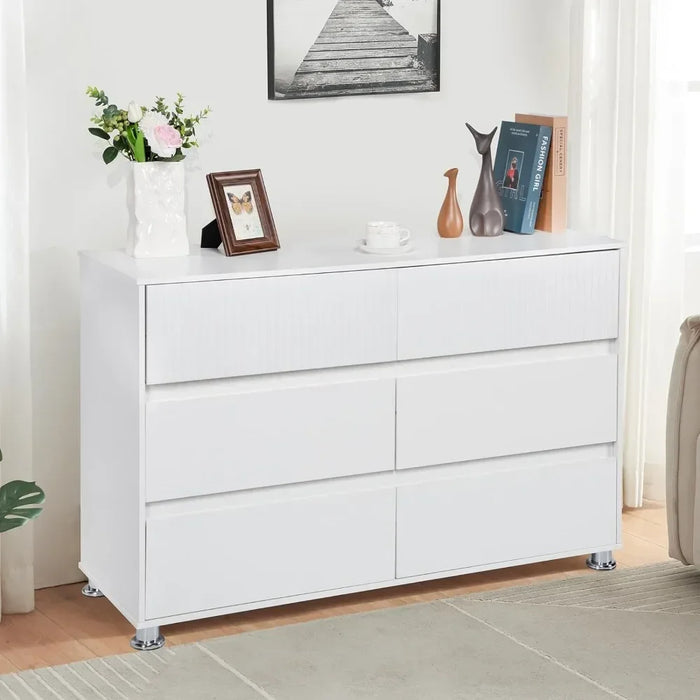 Chest of Drawers in the Bedroom Furniture TV Stand Wide White Drawers for Living Room Makeup Table Dresser Hallway Entryway Desk
