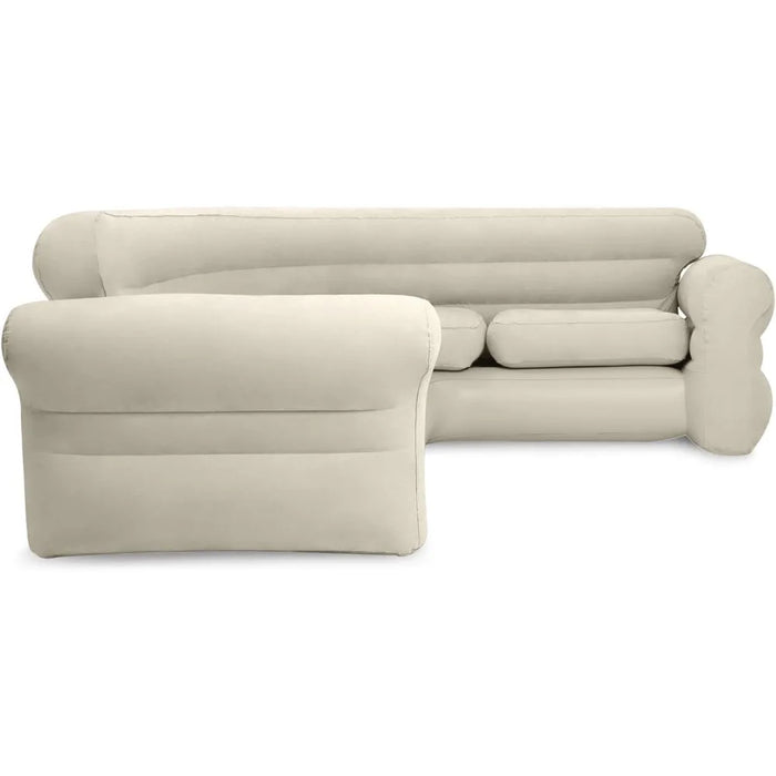 Living room sofa inflatable corner sofa L shape – indoor use – tan