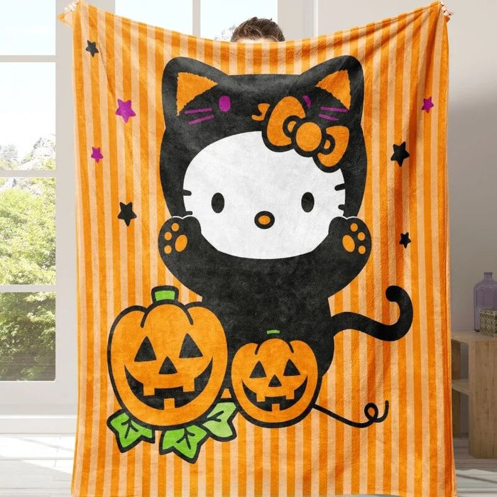 Hello Kitty Halloween Flannel Blanket