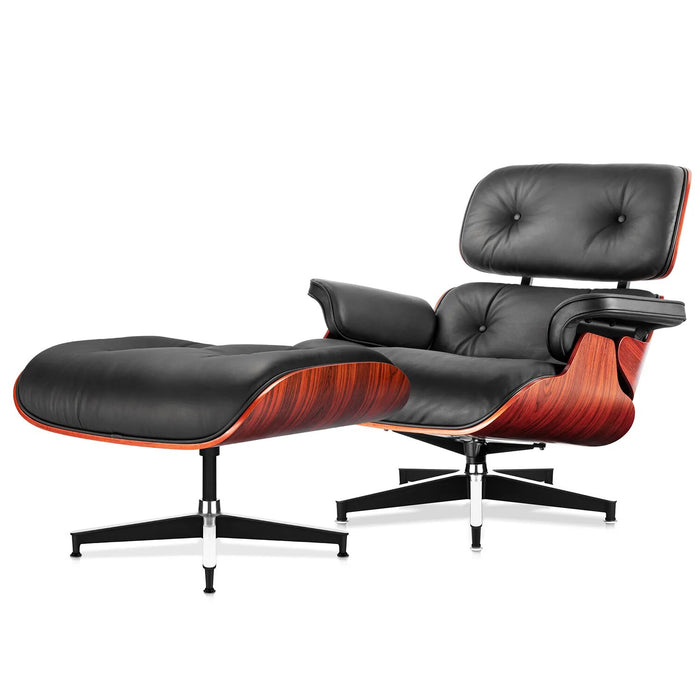 Lounge Chair and Ottoman Replica Premier Tall Version Living Room Office Chairs Genuine Leather Sofa for Bedroom Balcony Studio