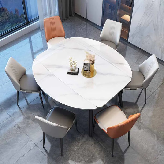 Folding Extendable Dining Table Oval 8 People Decorations Round Dining Table Living Room Muebles De Cocina Home Furniture