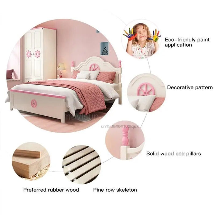 Contemporary Children's Bed For Teenager Children's Bedroom Furniture Combination Set Northern European Creative Kid Bed 1.2M