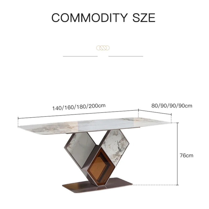 Dining Table Rectangular Kitchen Chair Combination Minimalist Brown Glass Kitchen Hotel Mesa De Jantar Restaurant Furniture
