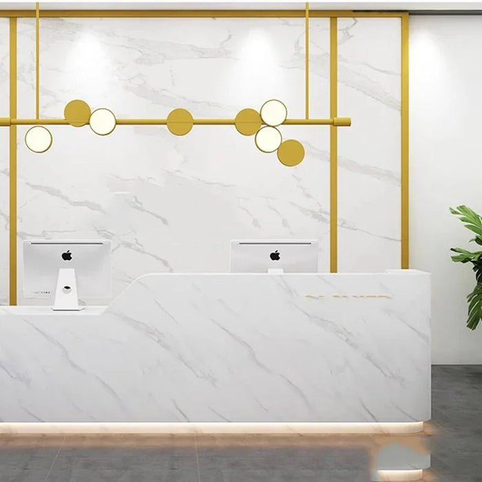 Beauty Salon Reception Desk Luxury Office Conference White Podium Mobile Reception Desk Store Scrivania Cameretta Bar Furniture