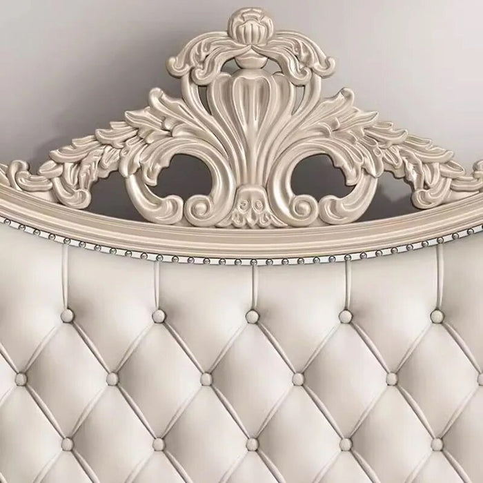 High End Villa Double Bed Designer Modern Whitr Full Size Twin Bed Frame Platform Safe Castle Cama De Casal Nordic Furniture