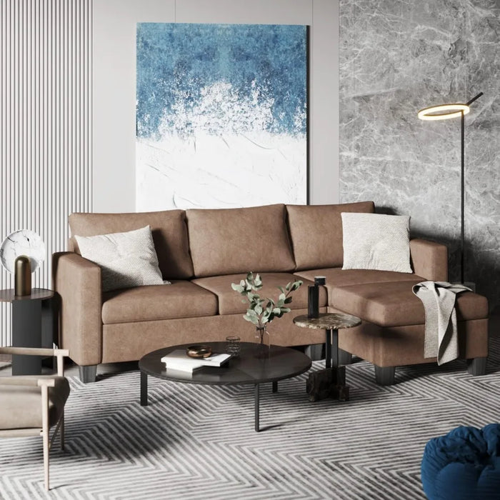 L-Shaped Couch With Modern Cotton Fabric for Living Room Sofas for Home Furniture Coffee Modular Sofa Livingroom Furniture Sets