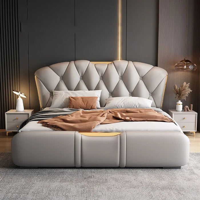 Luxury Waterproof European Bed Double Soft Wooden Twin European Style Bed Modern Beauty Letto Matrimoniale Bedroom Furniture