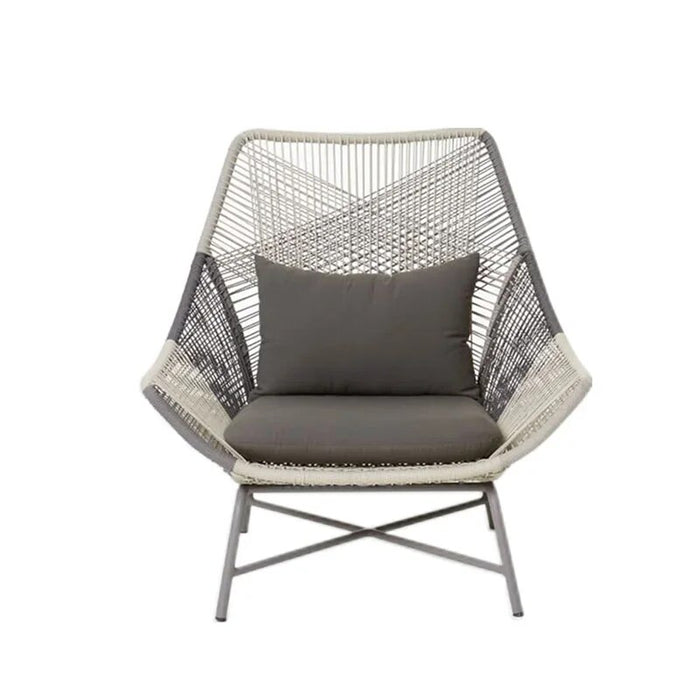 Nordic Outdoor Rattan Sofa Combination Living Room Leisure Lazy Rattan Chair Sofa Three-Piece Set Balcony Courtyard Furniture