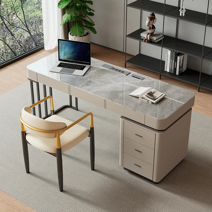 Write Computer Office Desks Calligraphy Design Modern Light Luxury Office Desk Household Slate Escritorios Work Furniture QF50OD