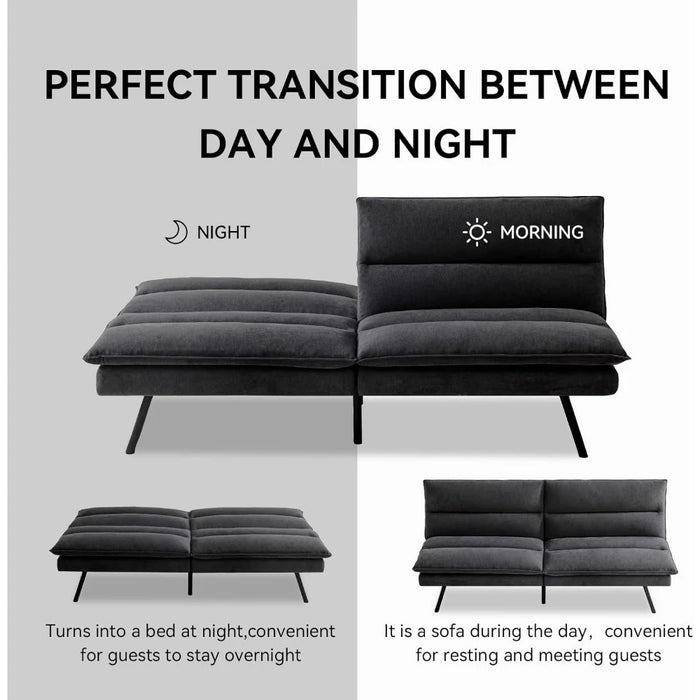 Convertible Sofa Memory Foam Futon Sofa Bed Living Room Sofas Suitable for Small Space Compact Living Space Apartment Furniture
