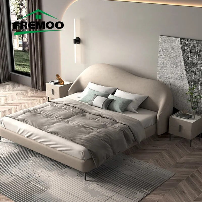 Modern Home Furniture King/Queen Size Frame Beds Technology Cloth Designer Bedroom Furniture High Quality Soft Double Bed
