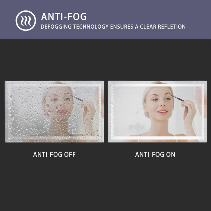 48×30 inch LED-Lit bathroom tempered mirror