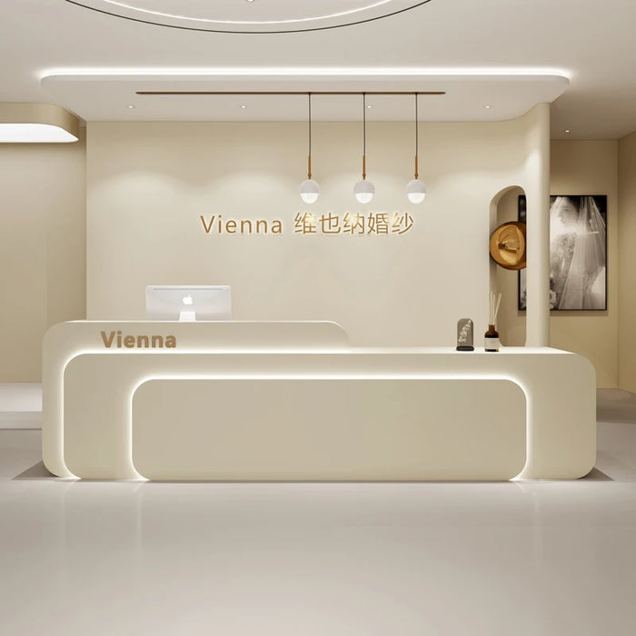 Cashiers Reception Desk Mobile Beauty Front Rostrum Service Desk Wooden Modern Lectern Scrivania Ufficio Lavoro Wood Furniture