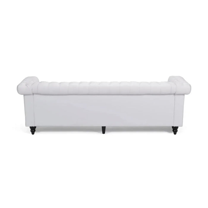 Living Room Tufted Fabric Sofa, with 3 Seats, 83"White Sofas