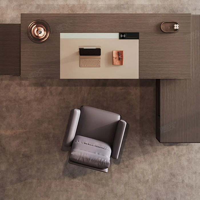 Executive Drawers Office Desk Vanity L Shaped Standing Monitor Computer Desks Storage Reception Mesa De Escritorio Furniture