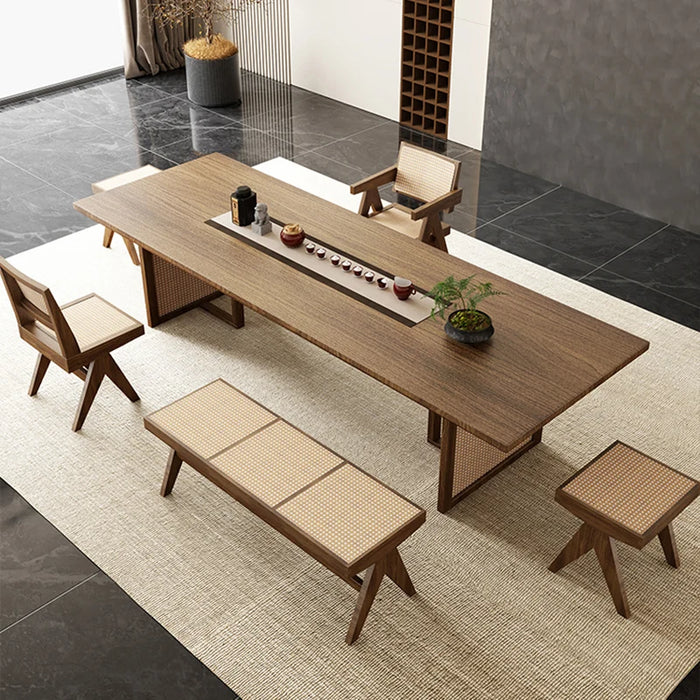 Chinese Dining Room Sets Wooden Luxurious Large Eclectic Kitchen Table Chairs Set Rustic Sillas Comedor Kitchen Furniture