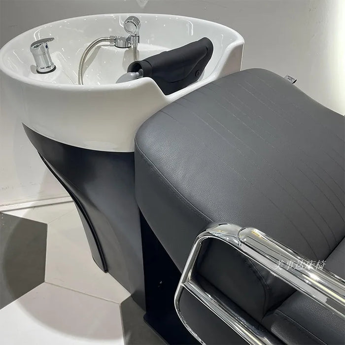 Lounge Stylist Hair Salon Chair Massage Luxury Barber Shop Head Spa Bed Water Therapy Lavacabezas Beauty Furniture LJ50SC
