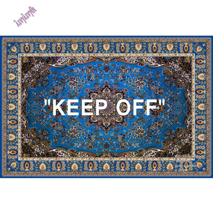 KEEP OFF Printed Floor Mat Furnishings Cashmere Living Room Area Rugs Bedroom Bedside Bay Window Carpet Halloween Christmas Gift