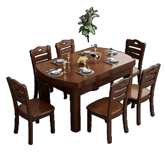 Wooden Round Modern Dining Tables Minimalism Household Rectangle Dining Tables Extendable Mesa Plegable Home Furniture WZ50DT
