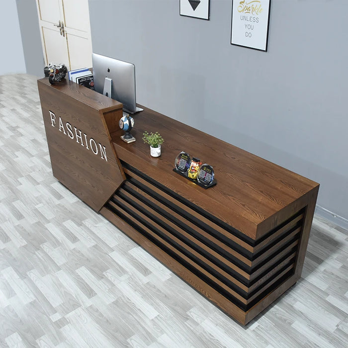 Checkout Reception Desk Computer Shop Counter Lectern Service Desk Office Coffee Beauty Scrivania Bianca Legno Wood Furniture