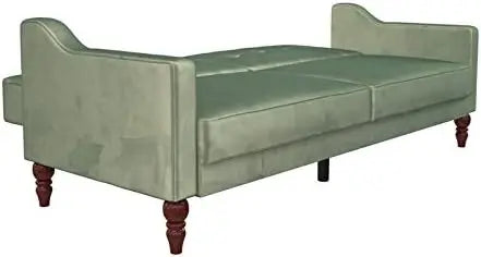 Novogratz 2373679N Beatrice Coil, Convertible Sofa Bed Couch, Light Teal Futon