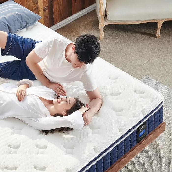 King Mattress, 12 Inch Mattress in a Box King Size, Hybrid Construction Individual Pocket Springs with CertiPUR-US Certified